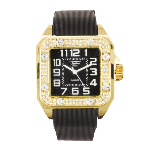Urban Iced Out Square Watch - 8979-SB