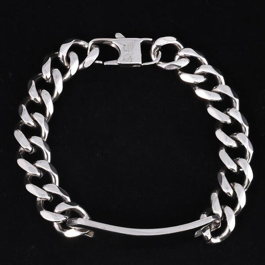11mm Solid Cuban Id Bracelet - CSBR-403