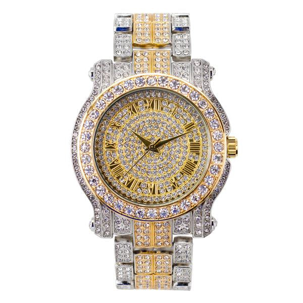 Urban Iced Out 44mm Metal Band Watch - 7341-MB