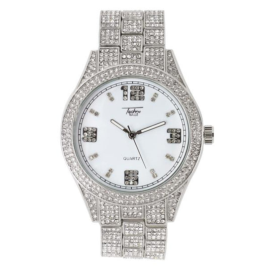 Urban Iced Out 44mm Metal Band Watch - 9120B-MB
