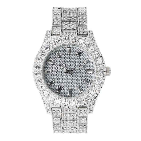 Urban Iced Out 44mm Metal Band Watch - 8719E-MB
