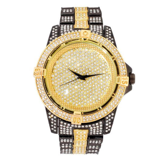 Urban Iced Out 48mm Metal Band Watch - 7754-MB