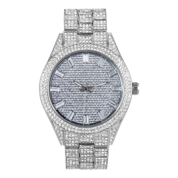 Urban Iced Out 44mm Metal Band Watch - 9120F-MB