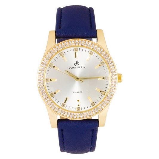 Ladies Leather Band 45mm Watch - 7697DK