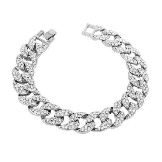 14mm Iced Cuban Bracelet - HSCH-105-B