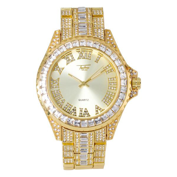 Urban Iced Out 51mm Metal Band Watch - 9161X-MB