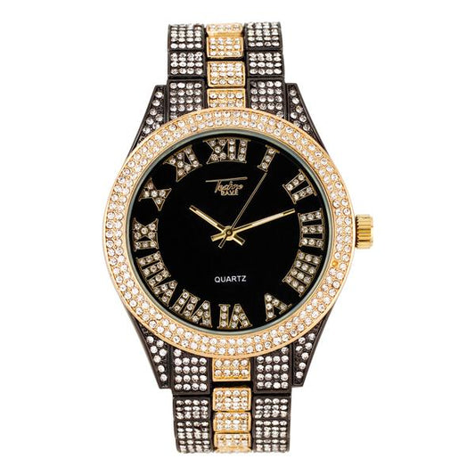 Urban Iced Out 44mm Metal Band Watch - 9120X-MB