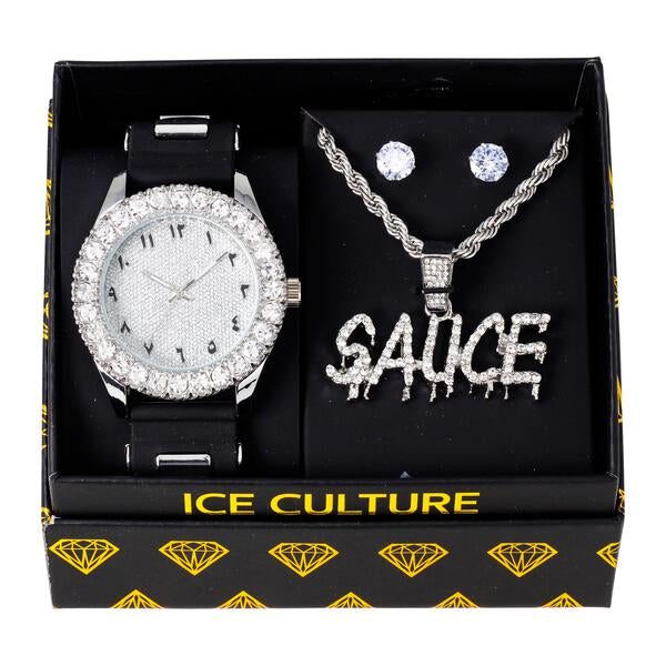 Watch and Necklace with Earrings Gift Set - W1K-158
