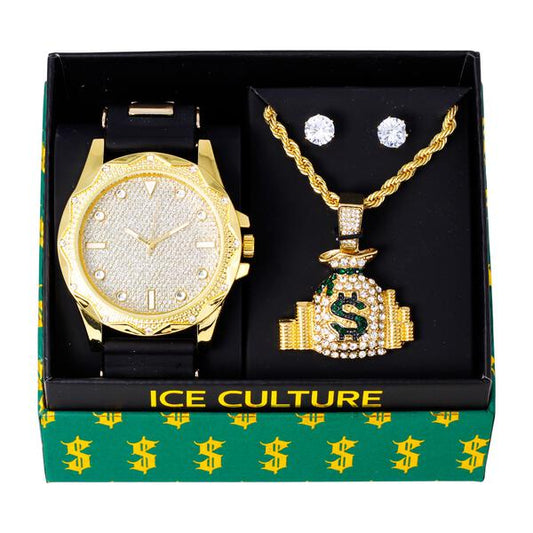Watch and Necklace with Earrings Gift Set - W1K-132