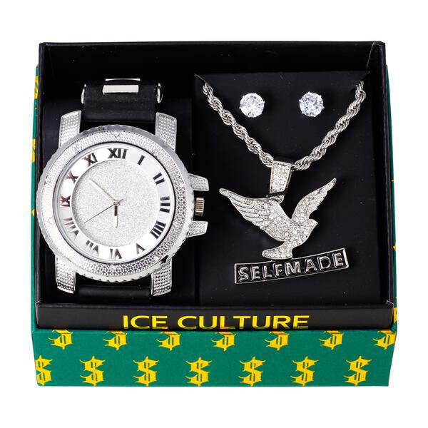 Watch and Necklace with Earrings Gift Set - W1K-128