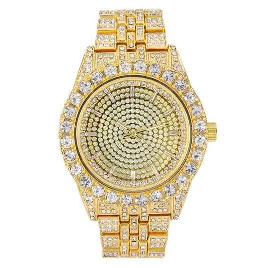 Urban Iced Out 44mm Metal Band Watch - 9269U-MB