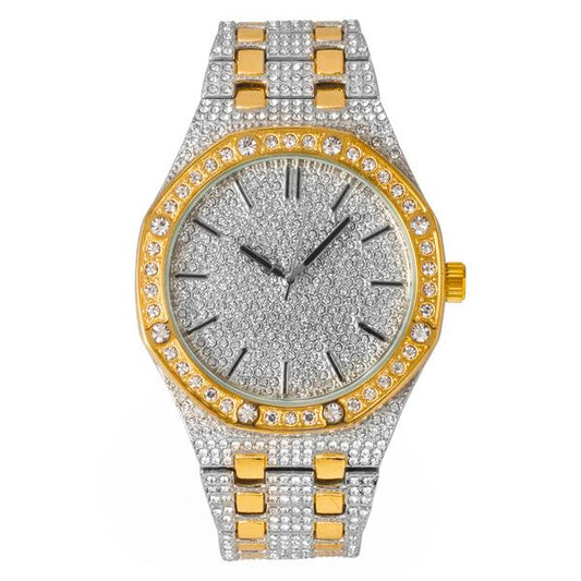 Urban Iced Out 46mm Metal Band Watch - 9122A-MB