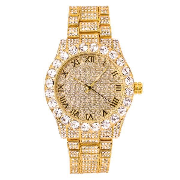 Urban Iced Out 43mm Metal Band Watch - 9482V-MB