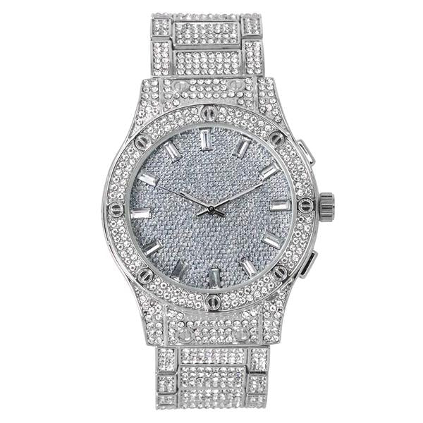 Urban Iced Out 44mm Metal Band Watch - 9195U-MB