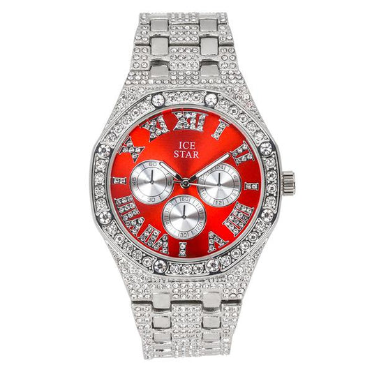 Urban Iced Out 46mm Metal Band Watch - 9122S-MB