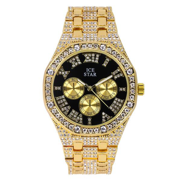 Urban Iced Out 46mm Metal Band Watch - 9122S-MB