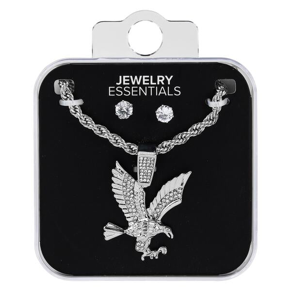 Mens Eagle Necklace with Studs - DD-1121