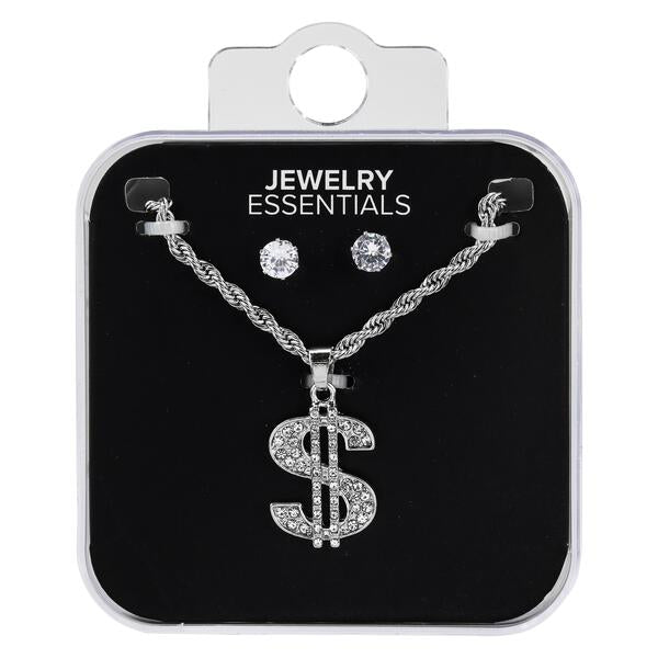 Mens Money Necklace with Studs - DD-4115