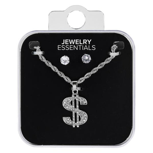 Mens Money Necklace with Studs - DD-4115