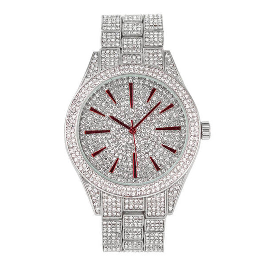 Urban Iced Out 44mm Metal Band Watch - 8798-MB