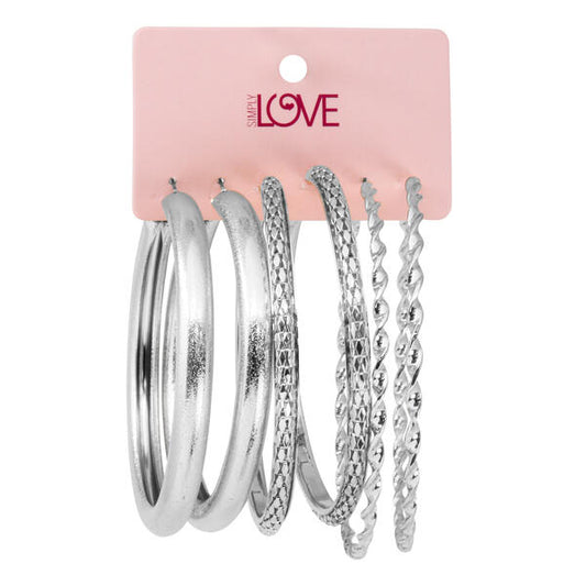 Ladies 3-Pack Hoop Earrings Set - LME-005