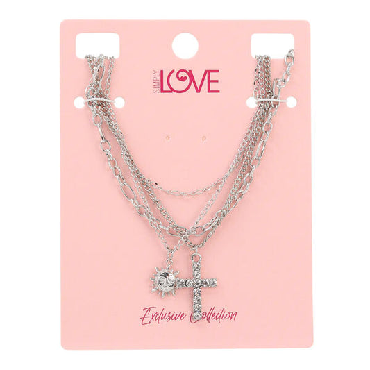 Ladies 4on Necklace Set - LNS-010