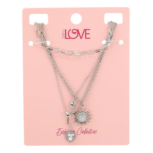 Ladies 4on Necklace Set - LNS-018