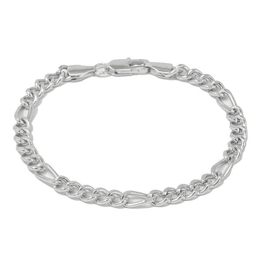 6mm Solid Figaro Bracelet - NBC-203