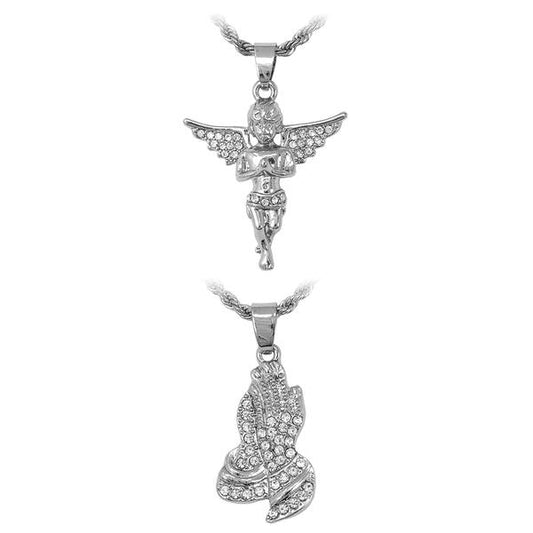 2on Mini Pendant with 3mm Rope Chain - CRDH2-113G