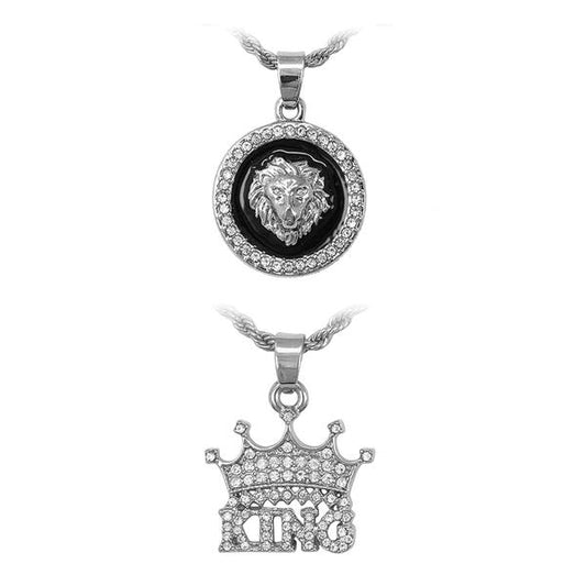 2on Mini Pendant with 3mm Rope Chain - CRDH2-108G
