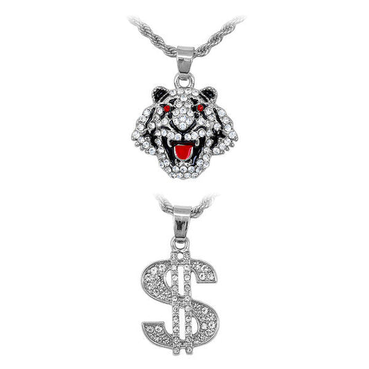 2on Mini Pendant with 3mm Rope Chain - CRDH2-106G