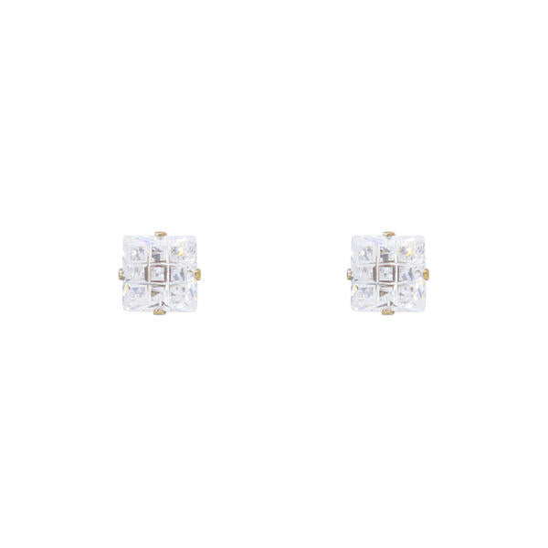 5mm Square Stud Sterling Silver Earring - INV 955 SV