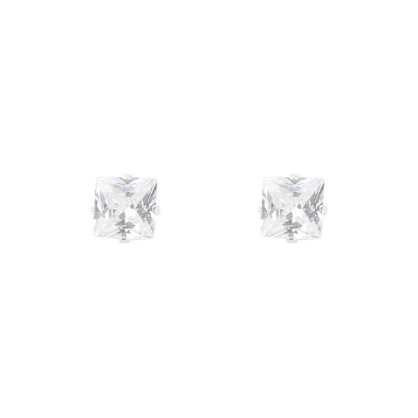 4mm Square Stud Sterling Silver Earring - CESQ 44 SV