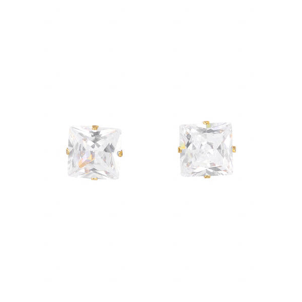 10mm Square Stud Sterling Silver Earring - GESQ 00 SV