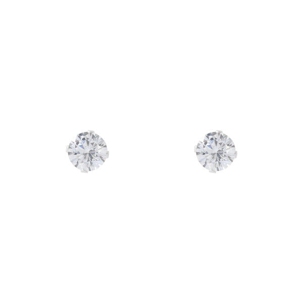 7mm Round Stud Sterling Silver Earring - CE 007 SV