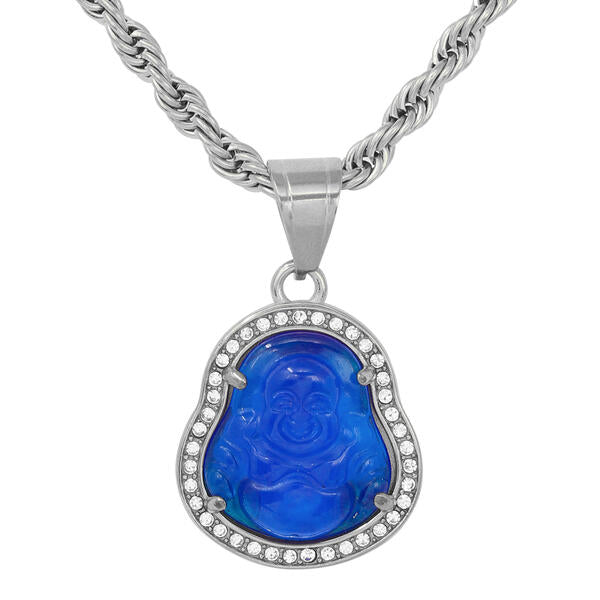 Iced Out Black Small Buddha Pendant - SP-4402