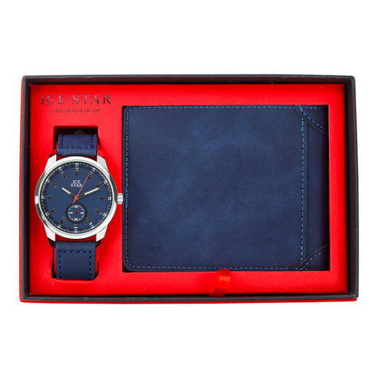 Men's Classic Leather Band Watch and Wallet Gift Set - WWS-9250