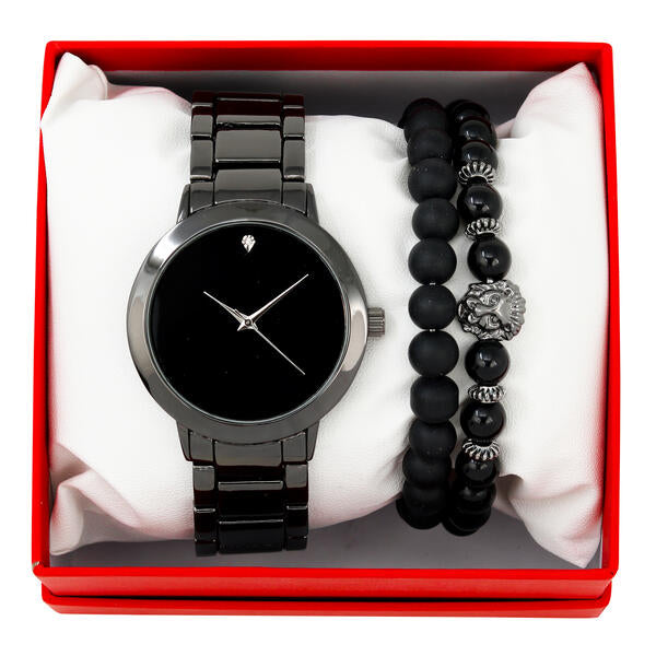 Metal Band Watches w/2 Bracelets Gift-Set - W2BR-006
