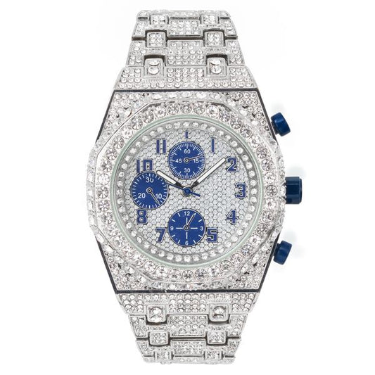 Urban Iced Out Metal Band Watch - 10030-MB