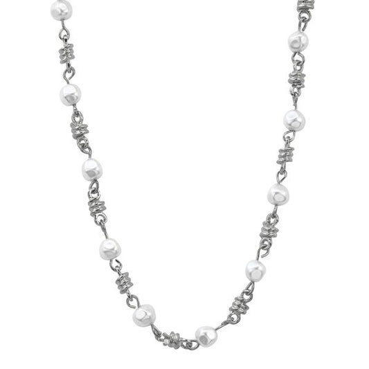 Pearl Barbed Wired Chain - NCC-409