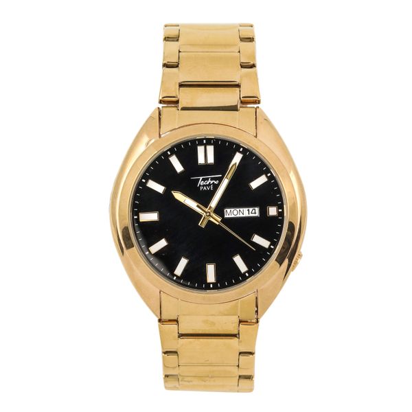 Stainless Steel Round Watch - 10028-MB