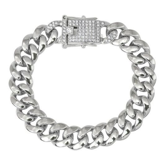 13mm Solid Cuban Bracelet - HCCH-213-B