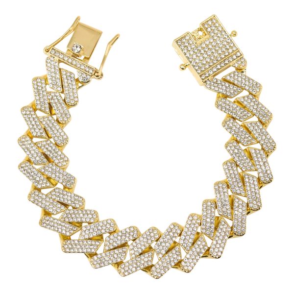 18mm Iced Cuban Bracelet - IOCH-207-B