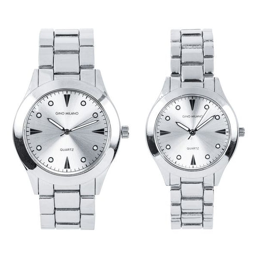 His and Her Matching Leather Band Watch Set - HH10059