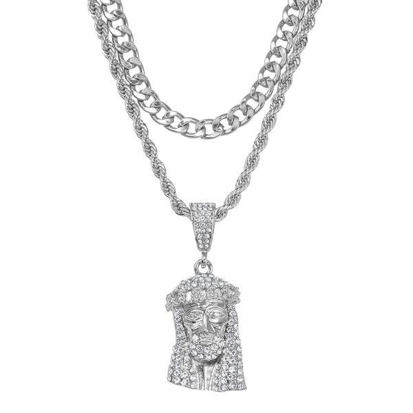 1000 Series Pendant With Rope And Cuban Chain - L22-104