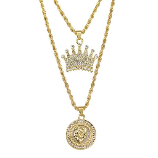 Mini Pendants With Solid Rope Chains - L28-101