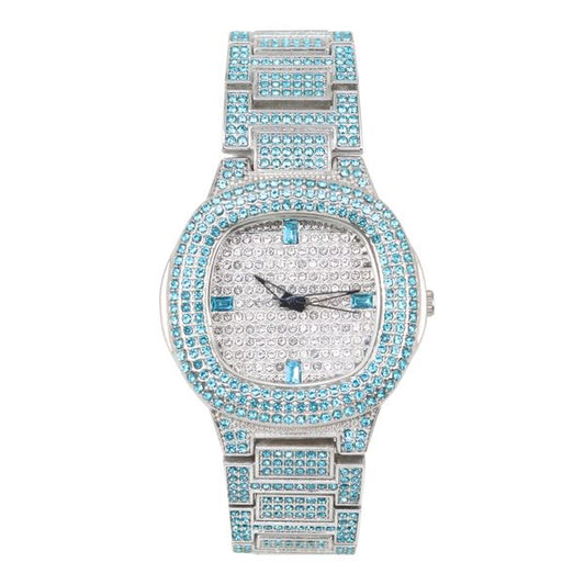 Iced Out Metal Band Watch - 8815L-MB