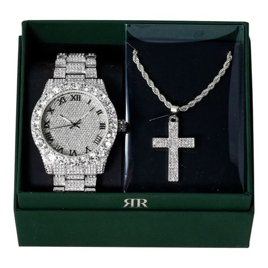 Watch & Cross Pendant Gift Set - P2K-101