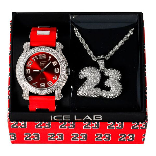 Watch & 23 Basketball Pendant Gift Set - W1K4-104