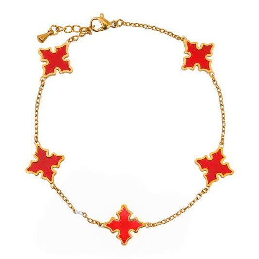 13mm Stainless Steel Cross Bracelet - SSBR-203